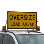 Reflective Aluminum Sign For Vehicle - Reflective Pilot Aluminum Oversize Load Ahead Sign